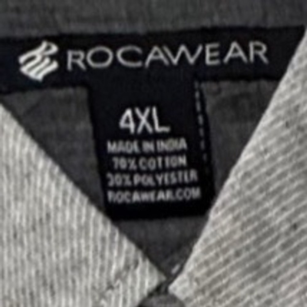 Rocawear Mens 4XL Gray Short Sleeve Button Down Shirt Cotton Blend Dual Pockets - Picture 3 of 9
